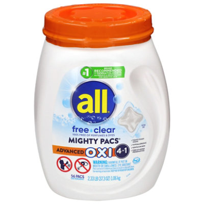 all Free Clear Mighty Pacs OXI Laundry Detergent Pacs - 56 Count - Image 2