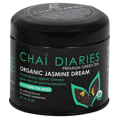Chai Diaries Green Tea Jasmine Drm Orgnc 15 CT Safeway