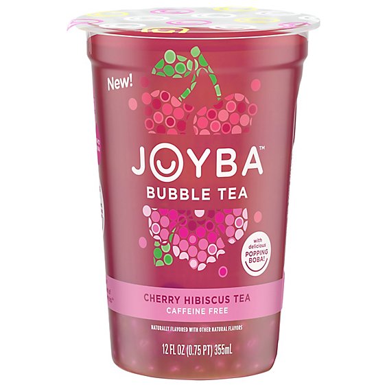 Joyba Cherry Flavored Hibiscus Bubble Tea - 12 Fl. Oz.