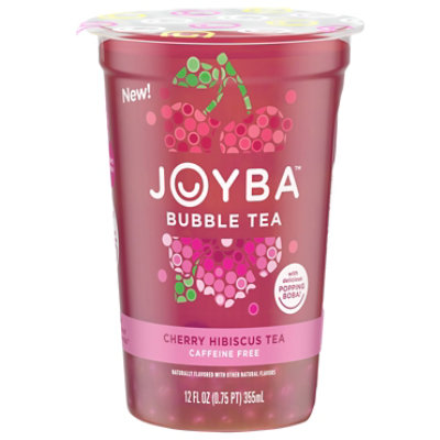 Joyba Cherry Flavored Hibiscus Bubble Tea - 12 Fl. Oz. - Image 1