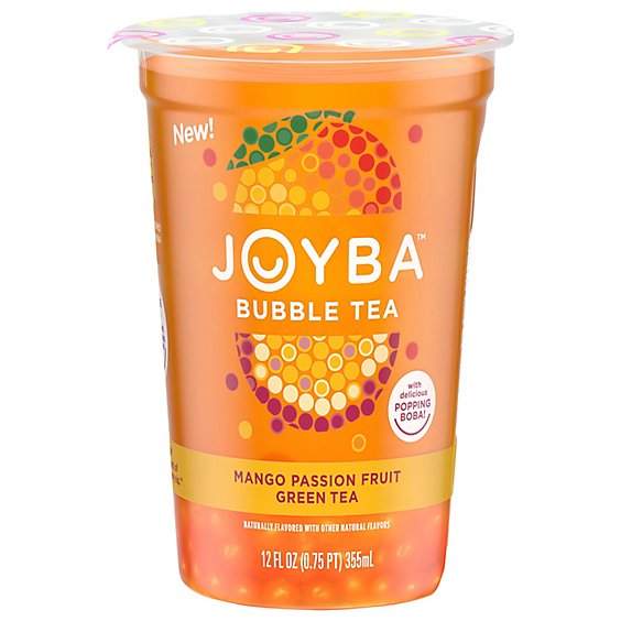 Joyba Mango Passionfruit Flavored Green Bubble Tea - 12 Fl. Oz.