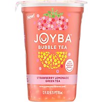 Joyba Strawberry Lemonade Flavored Green Bubble Tea - 12 Fl. Oz. - Image 2