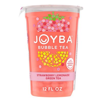 Joyba Strawberry Lemonade Flavored Green Bubble Tea - 12 Fl. Oz. - Image 1