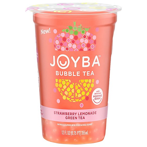 Joyba Strawberry Lemonade Flavored Green Bubble Tea - 12 Fl. Oz.