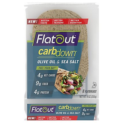 Flatout Sea Salt & Olive Oil Carb Down Flatbread - 9 Oz - Image 3