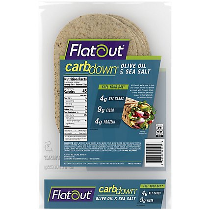 Flatout Sea Salt & Olive Oil Carb Down Flatbread - 9 Oz - Image 6