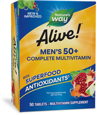 Natures Way Alive Mens 50 Plus Multi - 50 Count - Image 1