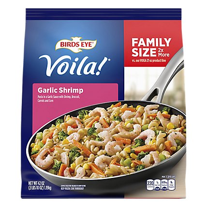 Birds Eye Voila Family Size Garlic Shrimp Frozen Meal - 42 Oz - Image 1