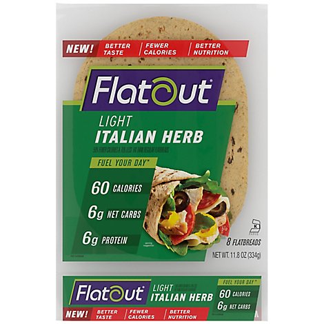 Flatout Italian Herb Light Flatbread - 11.8 Oz