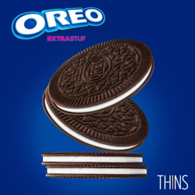 OREO Thins Extra Stuf Chocolate Sandwich Cookies Family Size - 13.97 Oz - Image 2