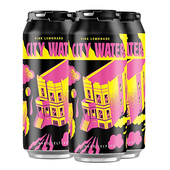 City Water Pink Lemonade In Cans Hard Seltzer - 4-16 Fl. Oz.