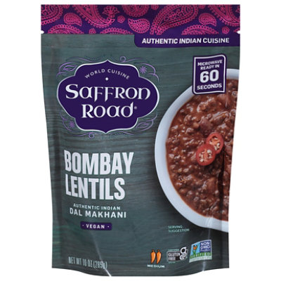 Saffron Road Bombay Lentils Gluten Free Indian Ready to Eat Meal - 10 Oz - Image 3