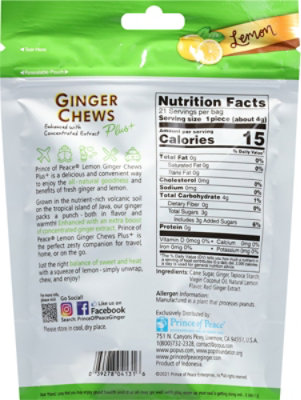 Prince Of Peace Ginger Chews Lemon - 3 OZ - Image 6