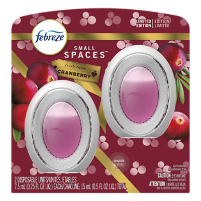 Febreze Small Spaces Cranberry Air Freshener Blister Pack - 2-0.25 Fl. Oz.