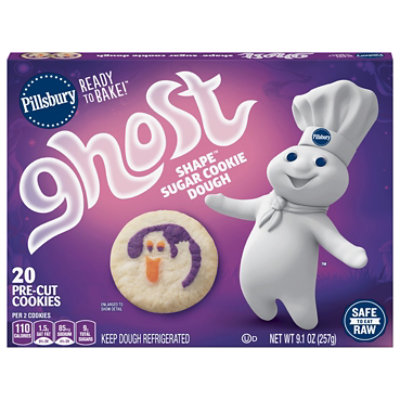 Pillsbury Ready To Bake Ghost Shape Sugar Cookie Dough 20 Count - 9.1 OZ - Image 3