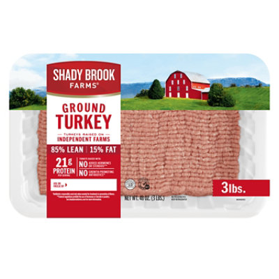 Shady Brook Farms 85% Lean Ground Turkey Fresh - 3 Lb