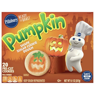 Pillsbury Ready To Bake Pumpkin Shape Sugar Cookie Dough 20 Count - 9.1 OZ - Image 3