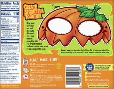 Pillsbury Ready To Bake Pumpkin Shape Sugar Cookie Dough 20 Count - 9.1 OZ - Image 6