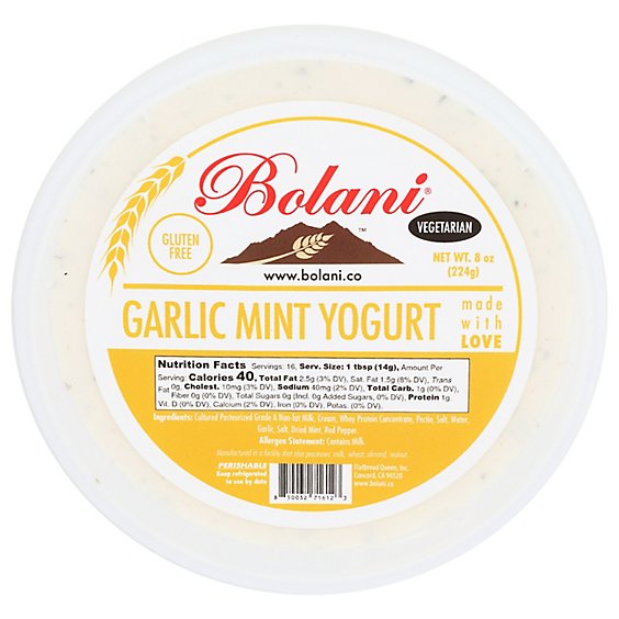Bolani Garlic Mint Yogurt Sauce - 8 Fl. Oz.