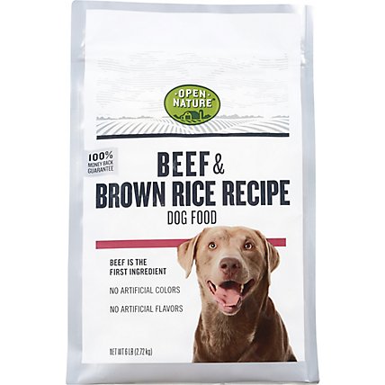Open Nature Dog Food Beef & Brown Rice - 6 LB - Image 2
