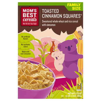 Moms Best Cereal Toasted Cinnamon Square - 17.5 OZ - haggen