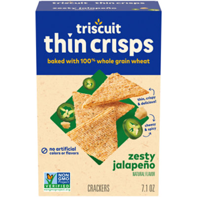 Triscuit Thin Crisps Zesty Jalapeno Whole Grain Wheat Crackers - 7.1 Oz - Image 1