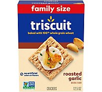 Triscuit Roasted Garlic Crackers Family Size - 12.5 Oz