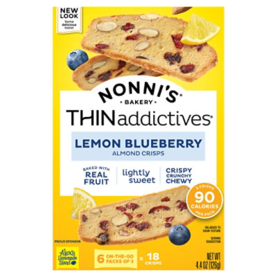 Nonni's Thinaddictives Lemon Blueberry Thins - 4.44 OZ - Image 1