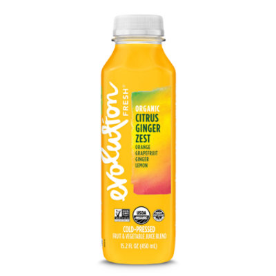 Evolution Fresh Organic Cold Pressed Citrus Ginger Zest Fruit & Vegetable Juice Blend - 5.2 Fl. Oz. - Image 1