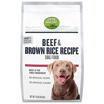 Open Nature Dog Food Beef & Brown Rice - 15 LB - Image 1