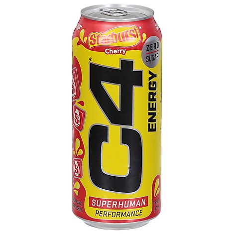 C4 Cherry Starburst Zero Sugar Energy Drink - 16 Fl. Oz.