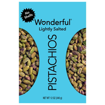 Wonderful Pistachios No Shells Roasted & Lightly Salted Pistachios Resealable - 12 Oz - Image 1