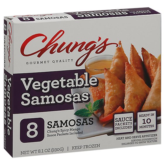 Chungs Gourmet Quality Samosa Vegetable - 8.1 OZ