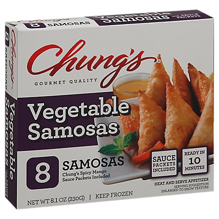 Chungs Gourmet Quality Samosa Vegetable - 8.1 OZ - Image 1