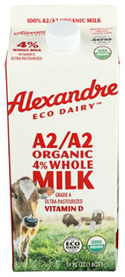 Alexandre Eco Diary Uht 4% Whole Milk 59oz - 59 FZ - Image 3