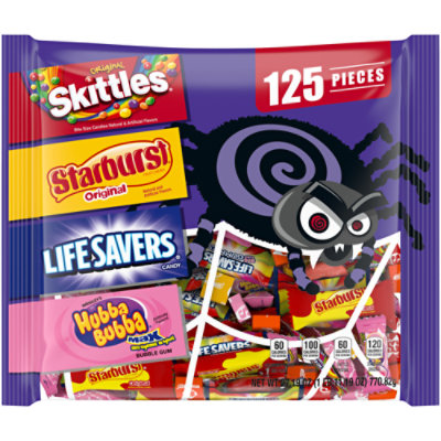 SKITTLES Starburst Life Savers & Hubba Bubba Chewing Gum Assortment Halloween Candy - 27.19 Oz - Image 1