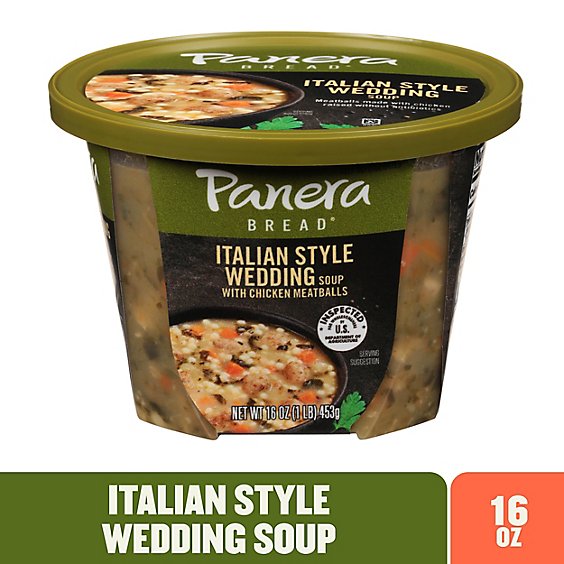 Panera Bread Italian Style Wedding Soup with Chicken Meatballs - 16 Oz