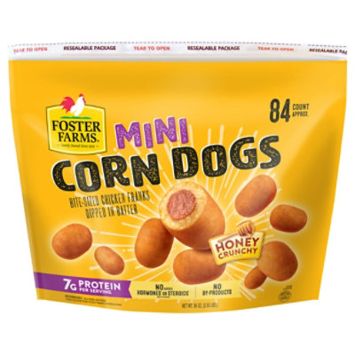 Foster Farms Mini Chicken Corn Dogs 84 Count Bag - 56 OZ - Image 3