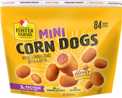 Foster Farms Mini Chicken Corn Dogs 84 Count Bag - 56 OZ - Image 2