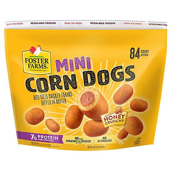 Foster Farms Mini Chicken Corn Dogs 84 Count Bag - 56 OZ