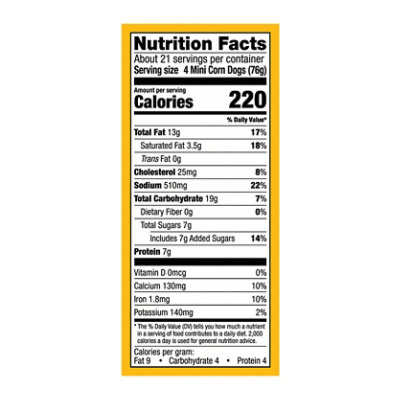 Foster Farms Mini Chicken Corn Dogs 84 Count Bag - 56 OZ - Image 4