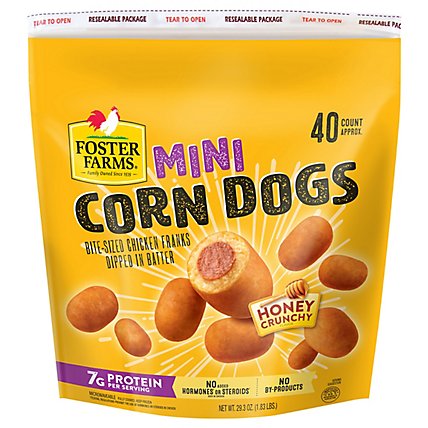 Foster Farms Mini Chicken Corn Dogs 40 Count Bags - 29.3 OZ - Image 1