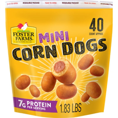 Foster Farms Mini Chicken Corn Dogs Bags 40 ct - 29.3 oz - Image 2