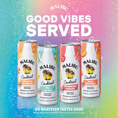 Malibu Pina Colada Rum Rtd Cn - 355 ML - Image 2