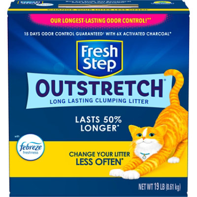 Fresh Step Outstretch Long Lasting Clumping Litter Febreze - 19 Lbs