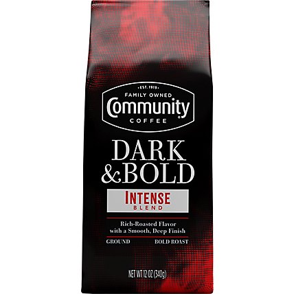 Community Coffee Dark & Bold Intense Blend Dark Roast Ground - 12 OZ - Image 2