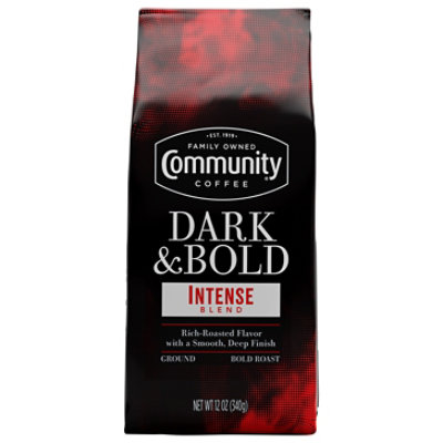 Community Coffee Dark & Bold Intense Blend Dark Roast Ground - 12 OZ - Image 1