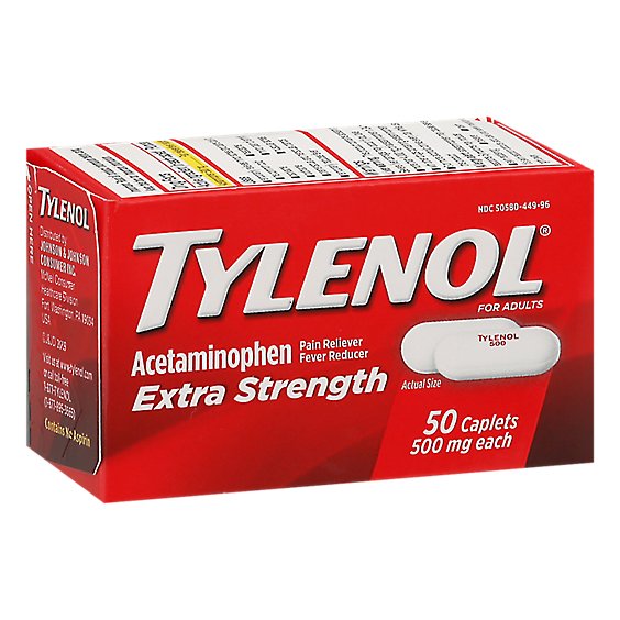 Tylenol Extra Strength Caplet - 50 CT