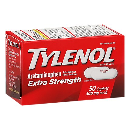 Tylenol Extra Strength Caplet - 50 CT - Image 1