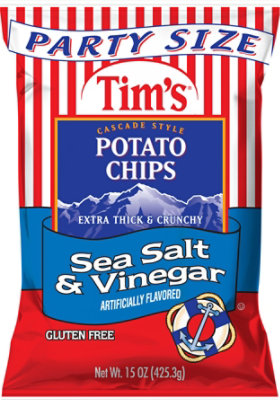 Tims Sea Salt & Vinegar Potato Chips - 15 OZ - Image 2